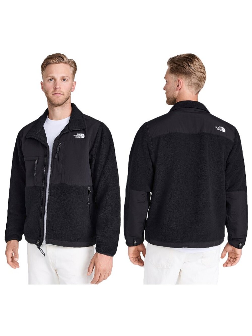 The North Face Jacket Mens Size L Black Denali 2 Full Zip Sherpa Fleece Coat